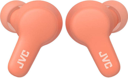 JVC HA-A7T2 In-ear Bluetooth Handsfree Ακουστικά με Αντοχή στον Ιδρώτα και Θήκη Φόρτισης Peach