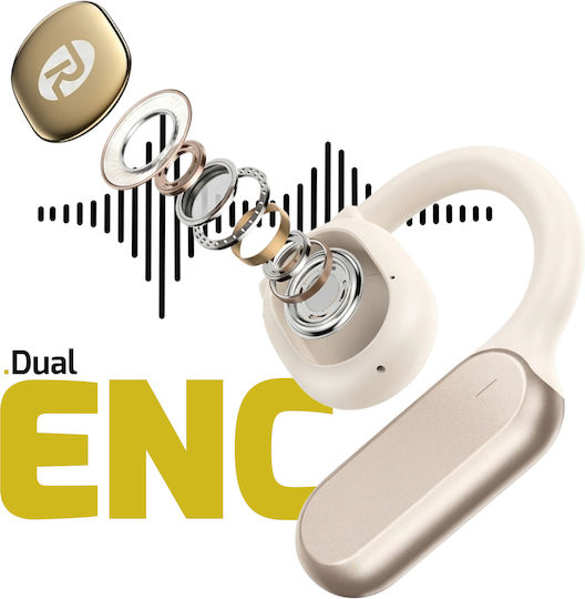 Remax P1 Open Ear Bluetooth Handsfree Ακουστικά με Αντοχή στον Ιδρώτα και Θήκη Φόρτισης Λευκά