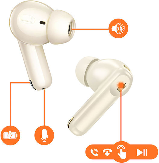 Hoco EQ21 In-ear Bluetooth Handsfree Earphones with Charging Case White