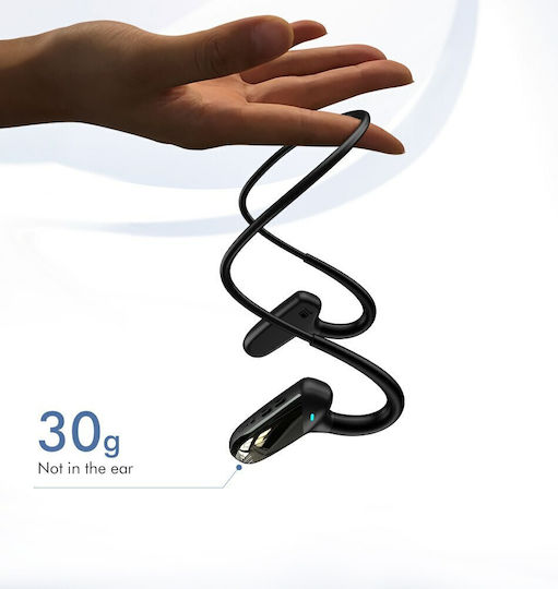 F808 Open Ear Bluetooth Handsfree Ακουστικά Μαύρα
