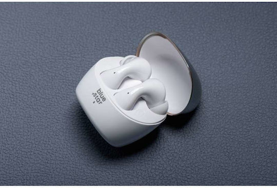 Blue Star BK92 In-ear Bluetooth Handsfree Căști cu Carcasă de Încărcare Alb