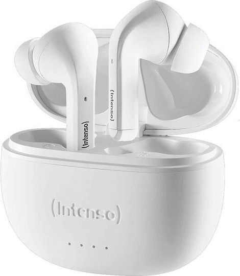 Intenso T302A In-ear Bluetooth Handsfree Ακουστικά με Θήκη Φόρτισης Λευκά