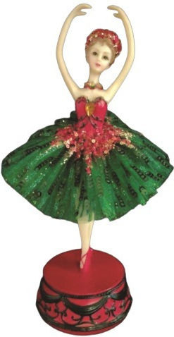 Figurină de Crăciun Balerină cu Muzică 33 cm