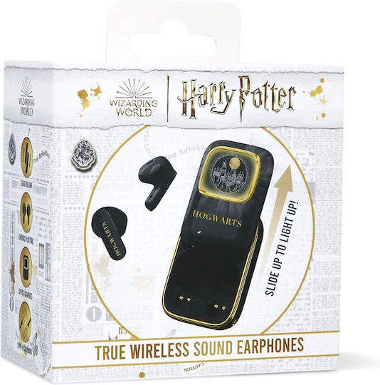 OTL Harry Potter Hogwarts Slide In-ear Bluetooth Handsfree Ακουστικά με Θήκη Φόρτισης Μαύρα
