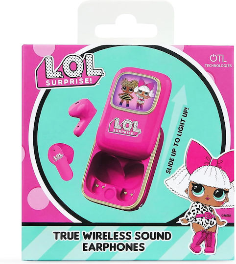 OTL LOL Surprise Slide In-ear Bluetooth Handsfree Ακουστικά με Θήκη Φόρτισης Ροζ