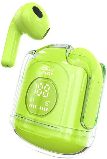 Blue Star Fi22 Earbud Bluetooth Handsfree Ακουστικά με Θήκη Φόρτισης Πράσινα