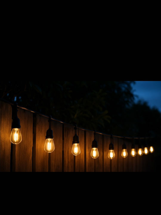 Wasserdichte Lichterkette LED IP65 15m mit 16 RGB Lampen