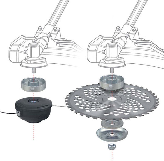Kraft Brush Cutter Shoulder / Hand Battery 40V 6kg with 2 Batteries 4Ah