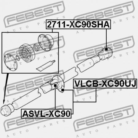 Febest Transmission Shafts for Volvo S80