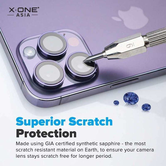 X-One Προστασία Κάμερας Tempered Glass Ασημί για το Iphone 17 Pro Max