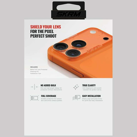 Skinarma Camera Protection Tempered Glass Orange for the iPhone 17 Pro Max