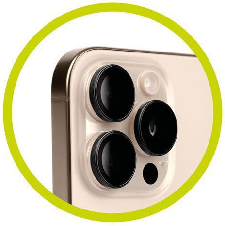 Протектор За Камера Mobile Origin Стъклено Покритие Съвместим С iPhone 17 Черен
