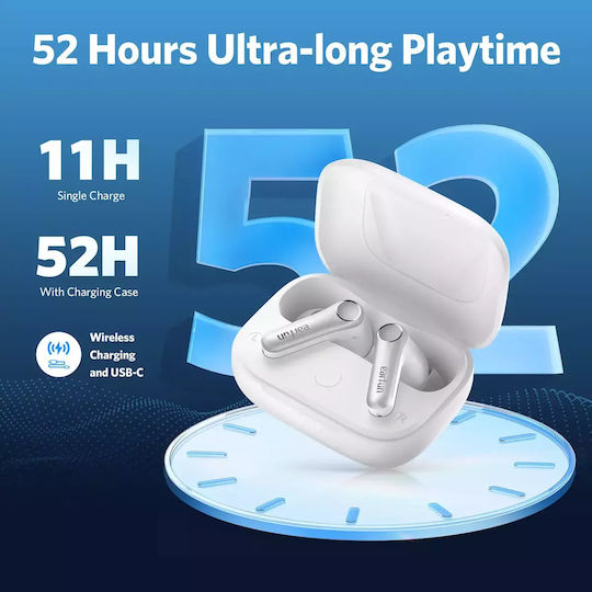 Earfun Air Pro 4 In-ear Bluetooth Handsfree Earphones with Sweat Resistance and Charging Case White
