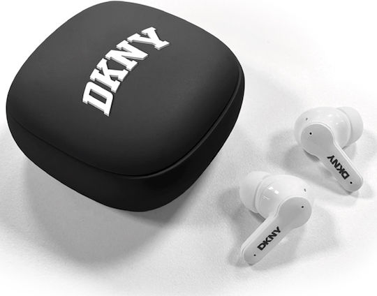 DKNY 3D Rubber In-ear Bluetooth Handsfree Earphones with Charging Case Matte Finish Black