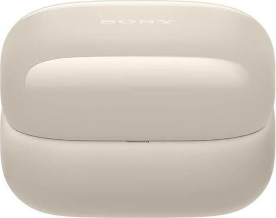 Sony LinkBuds Clip Bluetooth Handsfree Ακουστικά με Αντοχή στον Ιδρώτα και Θήκη Φόρτισης Greige