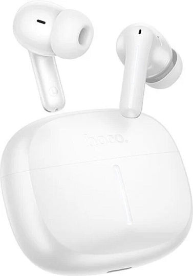 Hoco EQ34 Plus In-ear Bluetooth Handsfree Ακουστικά με Θήκη Φόρτισης Λευκά
