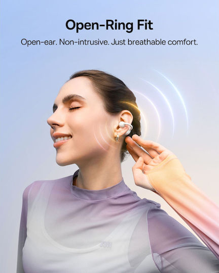 Baseus BC1 Open Ear Bluetooth Безжични Слушалки с Калъф за Зареждане Бели