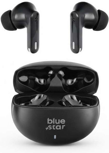 Blue Star TX5 In-ear Bluetooth Handsfree Earphones with Charging Case Black