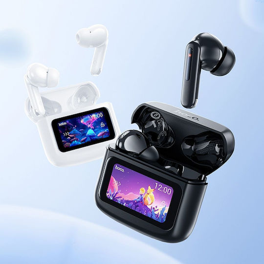 Hoco EQ14 Cool Color In ear Bluetooth хендсфри Слушалки с Кутийка за Зареждане Бял