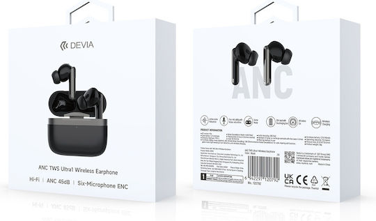 Devia ANC Ultra1 In-Ear Bluetooth-Freisprecheinrichtung Kopfhörer mit Ladeetui Weiß