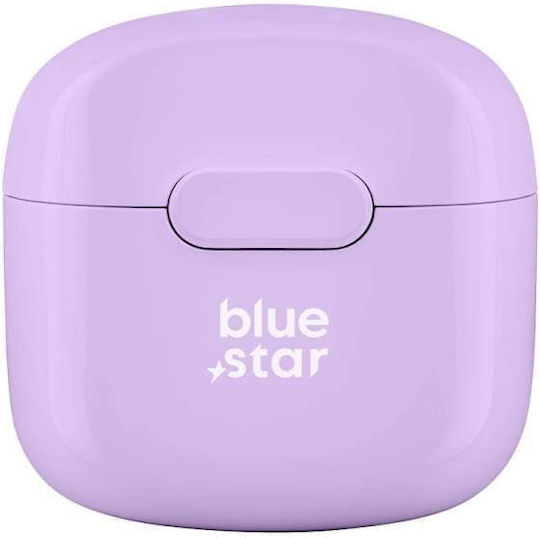 Blue Star FI7 In-ear Bluetooth Handsfree Ακουστικά με Θήκη Φόρτισης Μωβ
