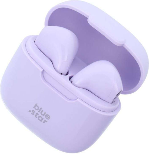 Blue Star FI7 In-ear Bluetooth Handsfree Ακουστικά με Θήκη Φόρτισης Μωβ