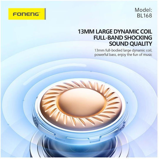 Foneng BL168 Earbud Bluetooth Handsfree Căști cu Carcasă de Încărcare Alb