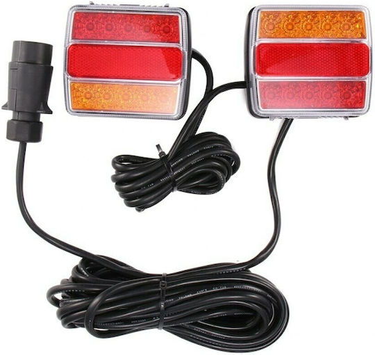 Led Rücklicht Satz 12v Magnet Verkabelung 5 Funktionen Anhänger Träger Plattformen Fahrzeuge