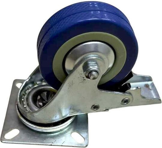 Ροδάκι Επίπλου Μεταλλικό Μπλε 7.5x7.5cm