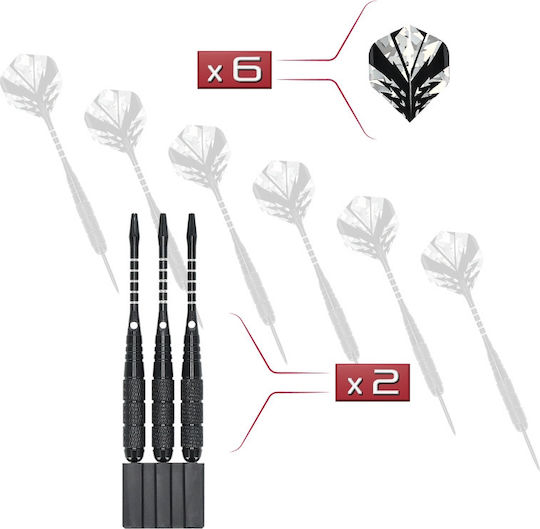 Set 6 Sisal Dart Flights Dart Game Professional Silver