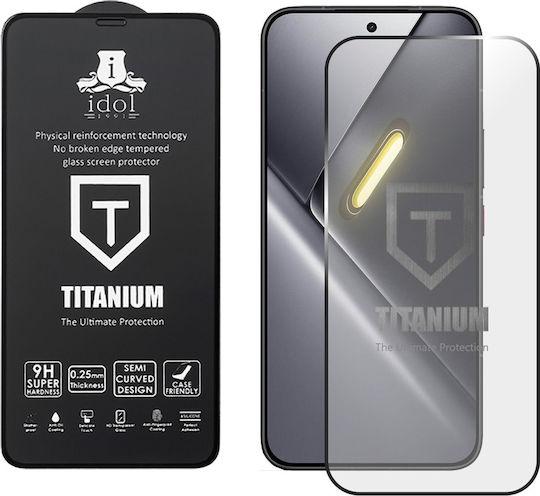 Idol 1991 Tempered Glass Xiaomi Poco X8 Pro Max 6.83" 9h 0.25mm Titanium Semi Curved Full Glue Black