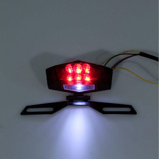 Motorcycle LED Tail Light Flash Stop Running 12V 19 SMD Rotating Base IP66 HW-0324