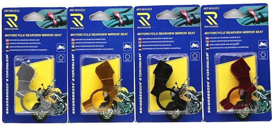 Rchang Motorcycle Mirror Extension Base Motorcycle Rearview Mirror Seat Silver