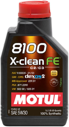 Motul 8100 X-clean ΕFE Συνθετικό Λάδι Αυτοκινήτου 5W-30 1lt