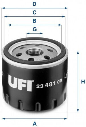 Филтър за Масло Ufi 23.481.00