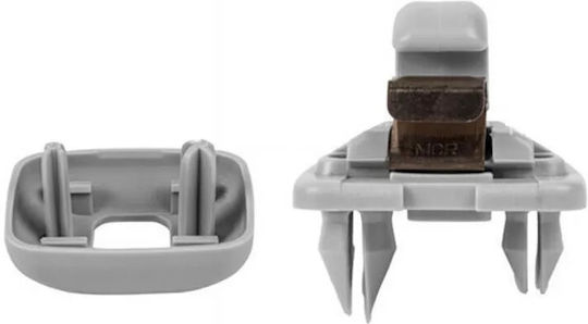 Sun Visor Clip Set Vw Audi Skoda Grey 2 Pcs