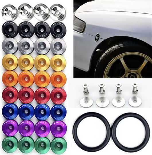 Bumper Retaining Clip Jdm Car-styling Quick Release Fasteners Black 4 Pieces