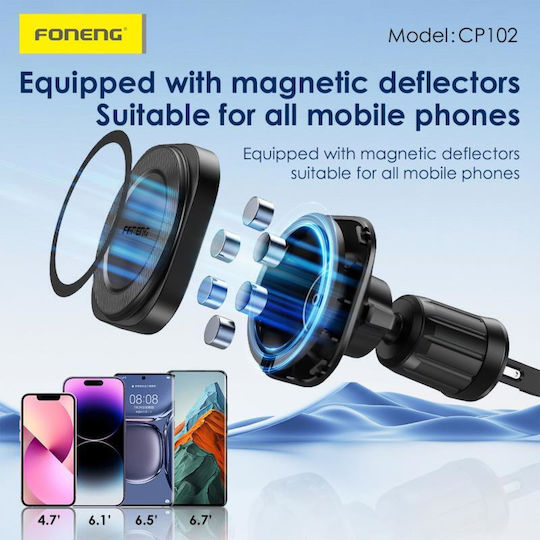 Foneng Foneng Cp102 Car Mobile Mount with Magnet Black