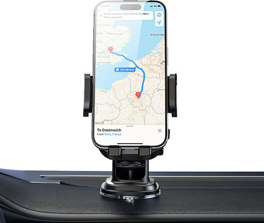BWOO Car Mobile Mount 4.7" - 6.7" with Adjustable Hooks Black