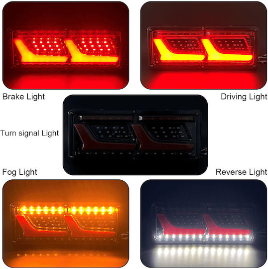 Σετ Φώτα Τρέιλερ LED με Βίδες 12V 2τμχ