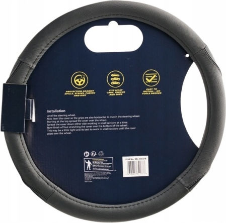 Michelin Steering Wheel Cover Black Black Stitching 36.8 39.4cm Wml-1003-n