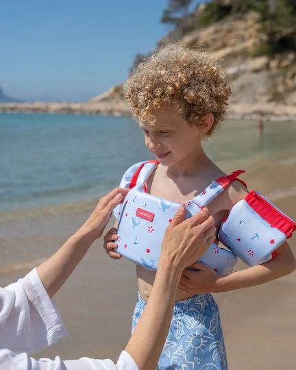Flamingueo Kinder Schwimmflügel Rettungsweste Auftriebsmittel 3-6 Jahre Clover Hellblau