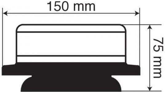 Autoline Φάρος Αυτοκινήτου LED 12 / 24V με Κόκκινο Φωτισμό