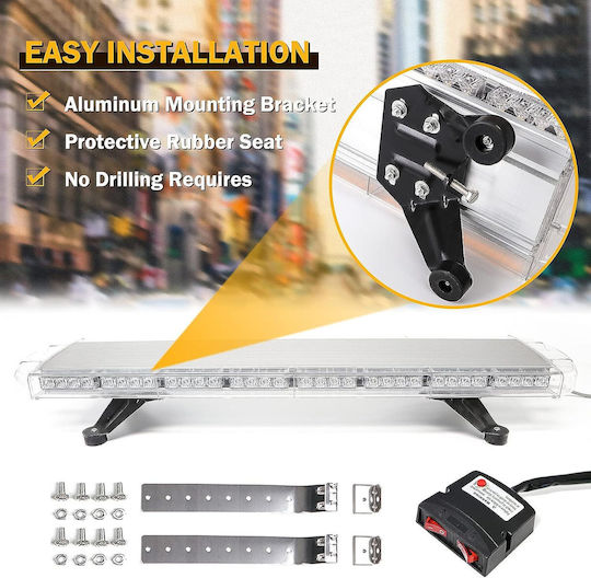 Flexzon Far Auto LED 12V 96cm cu Portocaliu Iluminare