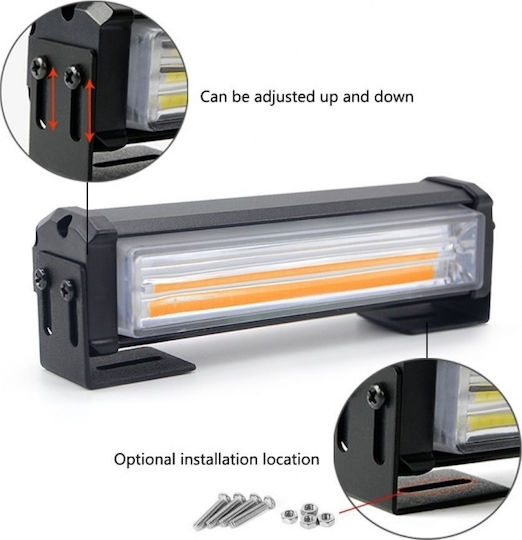 Μπάρα Σήμανσης Αυτοκινήτου 2τμχ LED 12/24V 16cm - Πορτοκαλί