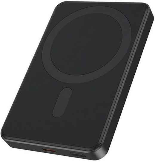 Energenie Магнитна MagSafe Външна Батерия 10000mAh 15W с USB-C Изходен Порт Power Delivery / Бързо Зареждане Черна