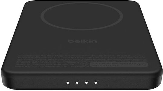 Belkin BoostCharge Slim Magnetic MagSafe Power Bank 5000mAh 20W με Θύρα USB-C Power Delivery Μαύρο