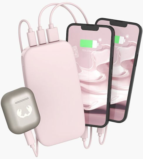 Fresh 'n Rebel Power Bank 18000mAh 20W with USB-A Port and 2 USB-C Ports Power Delivery Smokey Pink