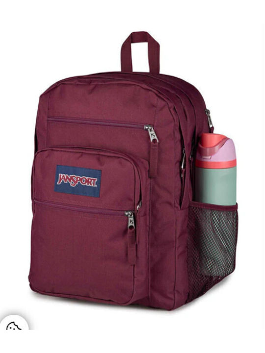 Jansport Big Student School Backpack Burgundy 34 Litre
