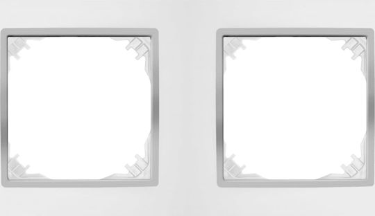 Elektro Plast Switch Frame for 2 Positions Vertical and Horizontal Placement in White Color 4172-26